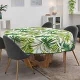 ANRO Tafelkleed Palmen Groen Rond Ø140cm