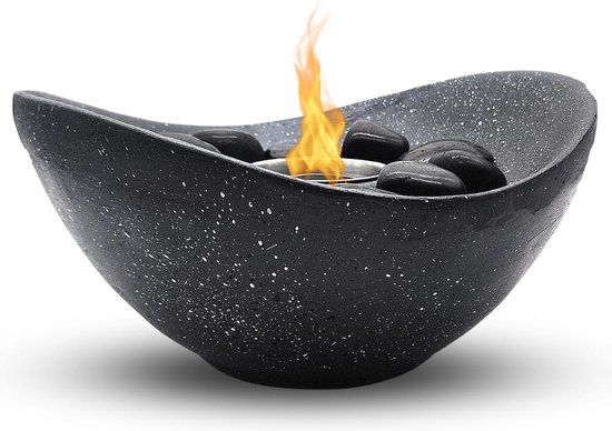 V&M Home Bio Ethanol Tafelhaard - Antraciet - Binnen & Buiten