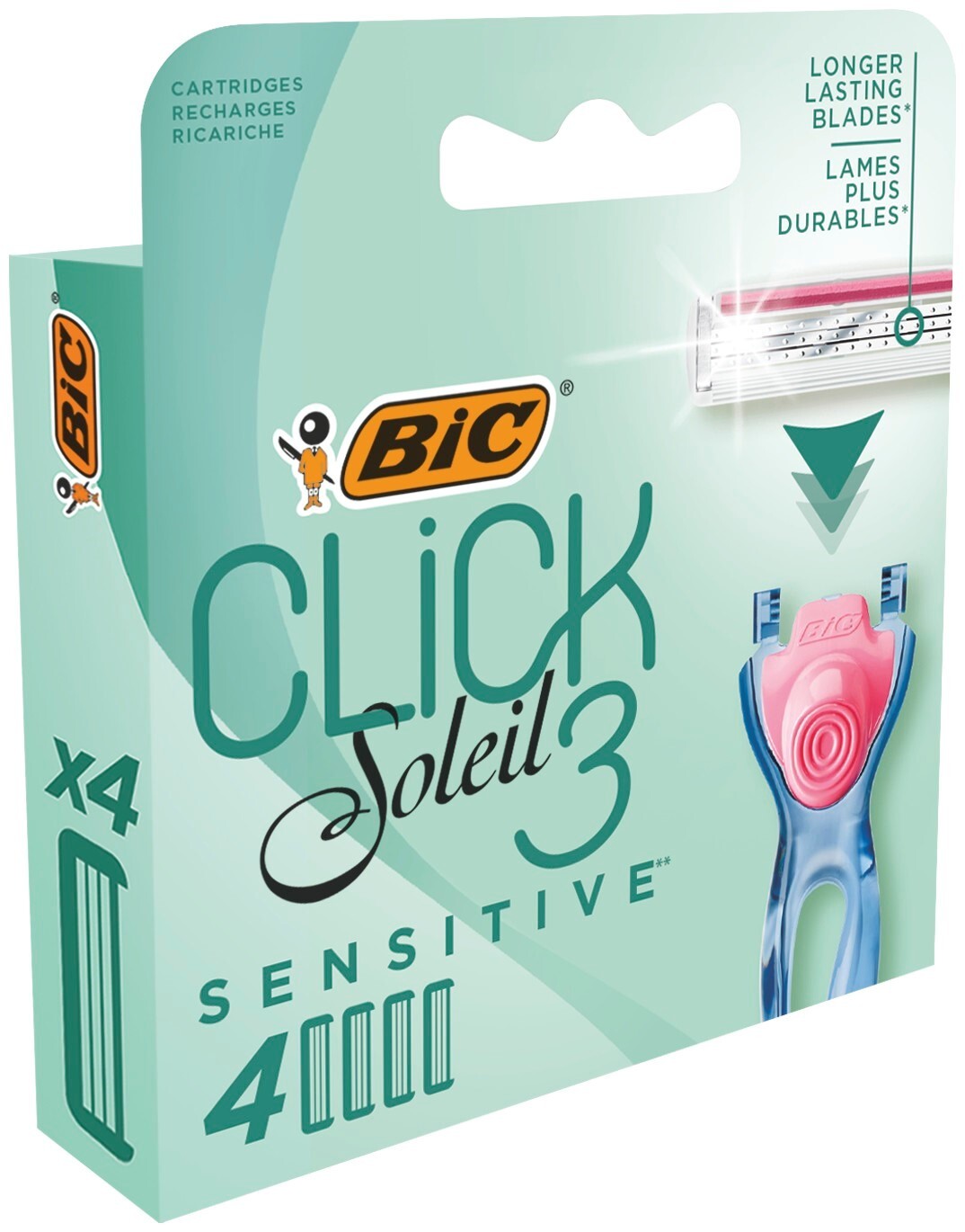 BIC Click Soleil 3 Sensitive Navulling 4ST