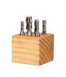 HHIP 8000-0002 4 fluit hoge snelheid staal eindmolenset, 6 stuk, 3/8" schacht
