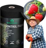 Agrotextiel non-tissé de jardin non-tissé anti-mauvaises herbes noir 1,6 m 50 g/m² 100 m