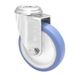 WAGNER Soft-zwenkwiel met ruggat, diameter 100 mm, hoogte 125 mm, verzinkt staal, blauw/wit, draagkracht 75 kg - 23170001