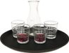 Merkloos Horeca dienblad met anti slip laag - 2x - zwart - kunststof - D35 cm - rond dienblad