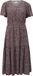 s.Oliver Robe à col en V, manches bouffantes longues et ceinture aubergine, taille 40