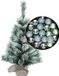 Merkloos / Sans marque Billiet - Vanlaere Besneeuwde mini kerstboom 35 cm met kerstballen mintgroen
