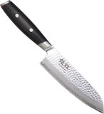 Yaxell Tsuchimon Santoku Koksmes - 16.5 cm - VG10 Staal - Damaststaal - Zwart