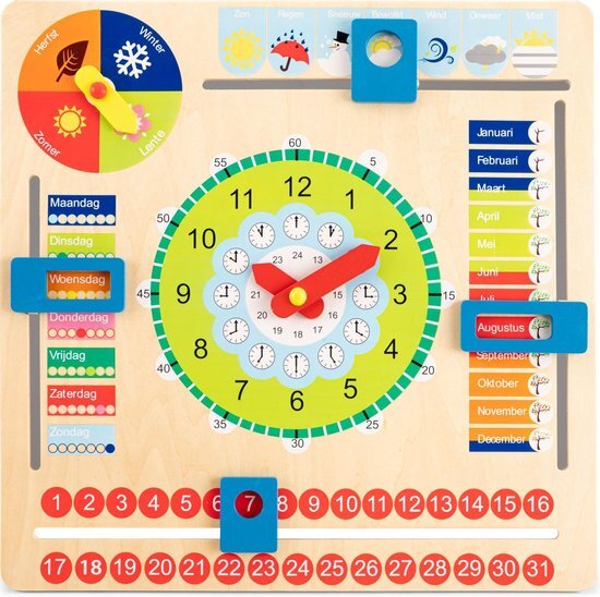 New Classic Toys educatieve kalenderklok