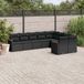 Maison Exclusive - Salon de jardin, 9 pièces, avec coussins, noir, en polyrotin