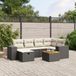 Maison Exclusive - Ensemble de meubles de jardin 7 pièces avec canapé et coussins, noir, en polyrotin
