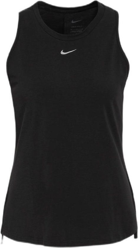 Nike Dri- FIT One Luxe Women&#39;s Standard Fit Tank - Black Reflective Silver - Maat M