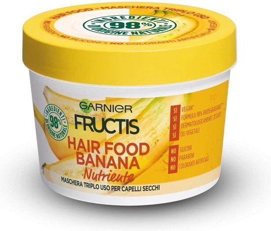 Garnier Fructis Hair Food Banana 390ml Haarmasker voor Droog Haar