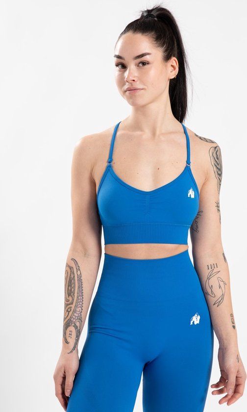 Gorilla Wear Olivia Seamless Sportbeha - Blauw - XS/S