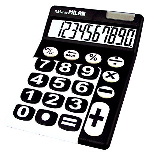 MILAN Calculator 10 Digits Large Keys Black