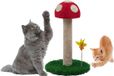 Wan GmbH Poteau griffoir pour chat avec motif champignon - 45 cm - Multicolore