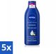 Nivea 5 x Body Milk - 72u Hydratatie - Droge tot Zeer Droge Huid - 400 ml - Voordeelverpakking