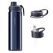 Wessper Roestvrijstalen Fles 700ml, Drie Doppen - Luminous Blue