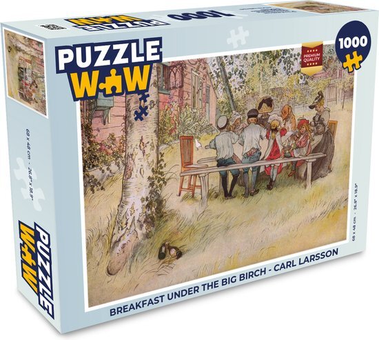 MuchoWow Puzzel Breakfast under the big birch - Carl Larsson - Legpuzzel - Puzzel 1000 stukjes volwassenen