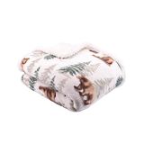 Dreams & Drapes Lodge - Bear Walks - Fleece Sprei - 150cm x 200cm in Naturel