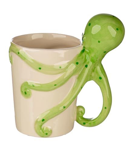 Lisa Parker Cartoon Octopus handvat keramische beker