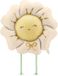 PartyDeco Lopende Bloem Folieballon in Lichtbeige 1,04m