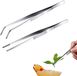 Unyqoos® Set de deux pinces de cuisine multifonctionnelles en acier inoxydable pour cuisine et barbecue