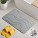 Björn&Schiller badmat van steen, sneldrogende badmat voor de badkamer, antibacteriële en absorberende diatomiet badmat, badkamer set 60x39 cm, grijs.