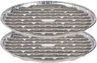 Kinvara barbecue grill - aluminium trays - 8x - zilver