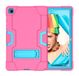 Samsung Tab A7lite 8.7 T225/T220 (2021) hoes met kickstand, duurzame zware shockdoss hark harde hybride drielaagse beschermkap tablet siliconen hoes (rosaigter+blauw