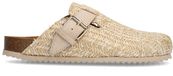 Sacha - Dames - Beige raffia clogs met gesp - Maat 38