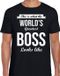 Bellatio Decorations Worlds greatest boss cadeau t-shirt zwart voor heren - verjaardag kado shirt voor een werkgever / baas M