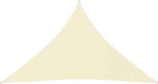 vidaXL Zonnescherm Driehoekig 3x3x4,24 m Oxford Stof Crèmekleurig