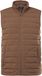 JP 1880 - Heren - Doorgestikte bodywarmer donslook opstaande kraag - Hout bruin - Maat 3XL