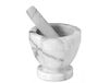Home Home mortier met stamper, marmer, wit/grijs