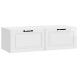 vidaXL Wandmontage TV-kast Hoogglans Wit 98 x 41 x 30 cm Bewerkt hout