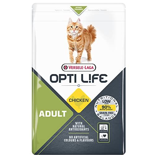 VERSELE LAGA Opti Life Adult Kattenbrokjes - Graanvrij - Met Kip - 2,5kg