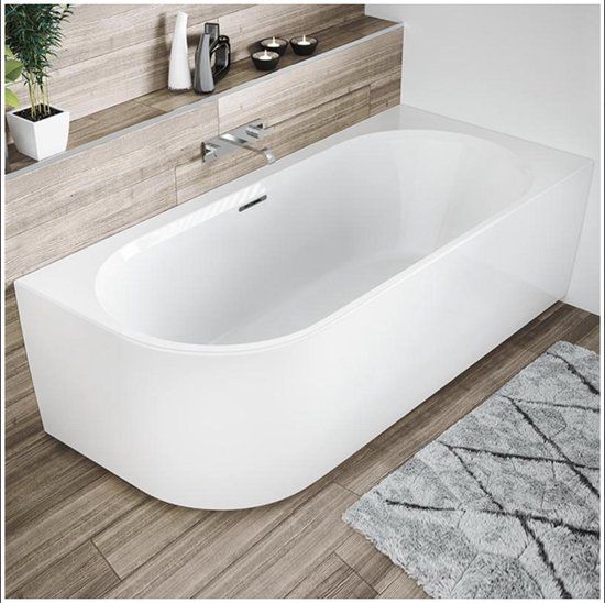 Riho Desire Corner Left Bath Acrylic 184x84 cm White incl. bath legs & drain