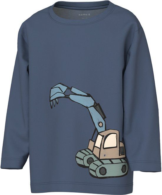 NAME IT NMMKARKE LS TOP BOX Jongens Lange mouwen shirts Maat 92 Katoen Elastaan Vintage Indigo