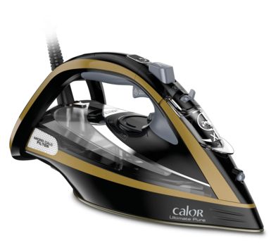 Calor Ultimate Pure Droog- & Stoomstrijkijzer - 3000W - Zwart/Goud/Grijs
