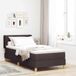 Maison Exclusive - Lit boxspring avec tête de lit, brun foncé, 190 x 90 cm, rembourré