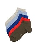 Esprit Solid-Mix 5-Pack kort eenkleurig katoen multipack sneakersokken enkelsokken kinderen veelkleurig - maat 35-38