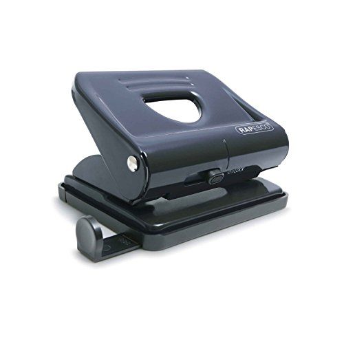 Rapesco PF820MB1 2-Gaats Metalen Perforator 820, 22 Vel Capaciteit, Zwart