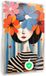 Merkloos / Sans marque Vrouw Poster - Figuur Poster - Bloemen - 80x120cm - Modern