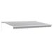 vidaXL Parasol 4,5 x 3 m Anthracite et blanc rayé
