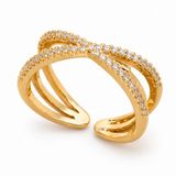 Cilla Jewels Dames ring Goudkleurig edelstaal Zirkonia