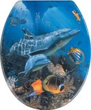 WENKO WC-bril "Sea Life", toiletdeksel, bril, Duroplast, met zeemotief
