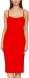 Merry Style Dames Onderjurk - Nachthemd - lang - ronde hals - verstelbare Spaghetti bandjes - Viscose - Rood - 4XL