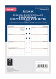 Filofax Kalender Pocket Prof.1 week op 2 pagina's (Duits) 2026