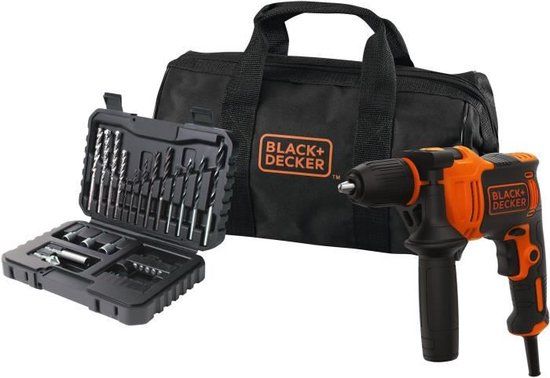 BLACK+DECKER BEH710SA32 Klopboormachine - 710W - met accessoireset in softbag