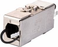 Metz Connect Connector Netwerk Adapter CAT 6A [1x - 1x ] 0 mm Zilver (metallic)