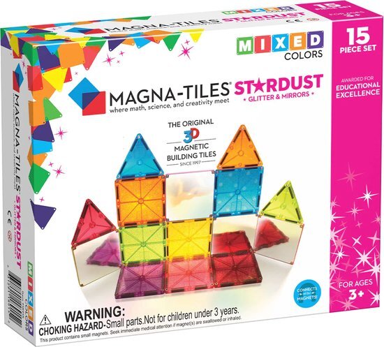 Valtech Magna-TilesÂ® Stardust - Set van 15 magnetische tegels